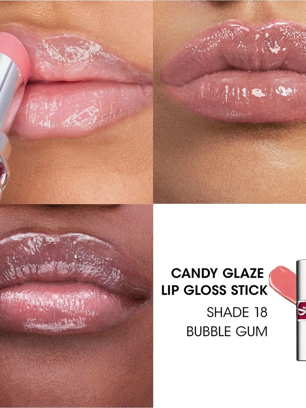 Yves Saint Laurent Candy Glaze Lip Gloss Stick Shade 18 Bubble Gum